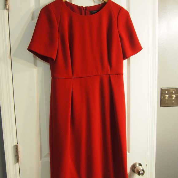 J. Crew Dresses & Skirts - Red J.Crew Short Sleeve Suiting Dress